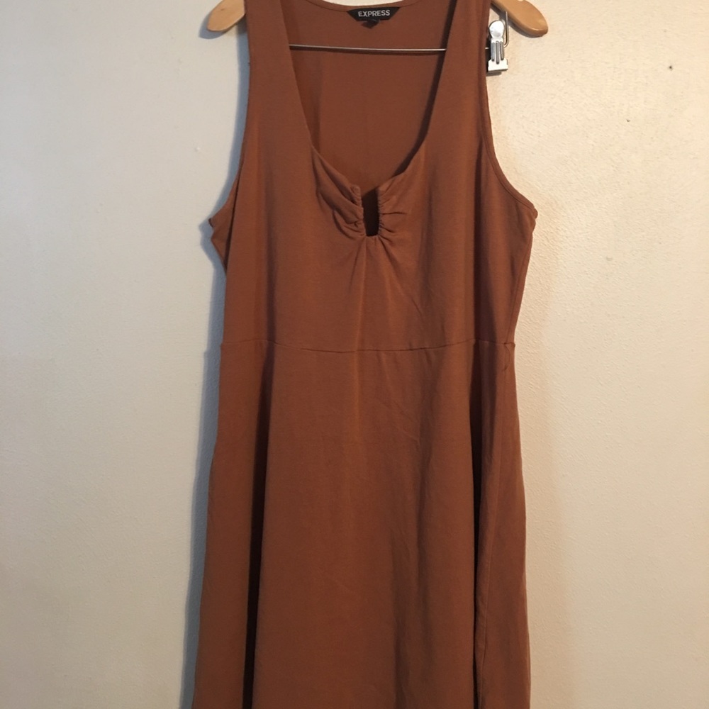 Express Camel color fit and flare .